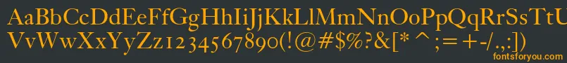 Kisoscbt Font – Orange Fonts on Black Background