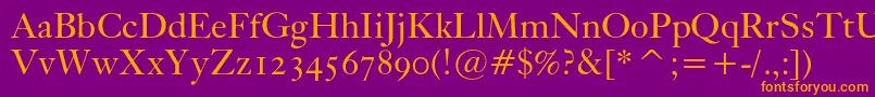 Kisoscbt Font – Orange Fonts on Purple Background