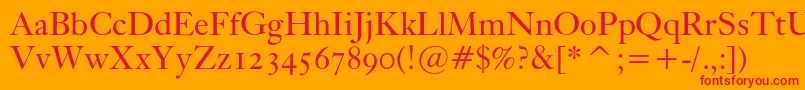 Kisoscbt Font – Red Fonts on Orange Background