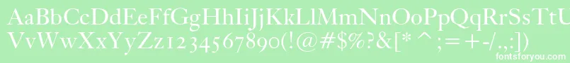 フォントKisoscbt – 緑の背景に白い文字