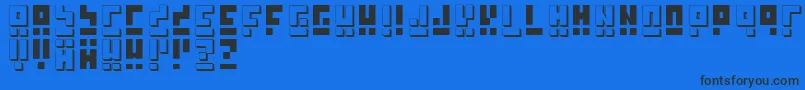 OhJayDker Font – Black Fonts on Blue Background