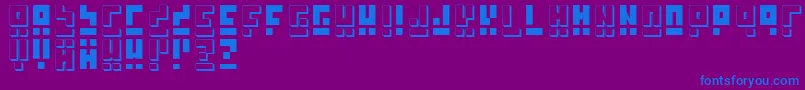 OhJayDker Font – Blue Fonts on Purple Background