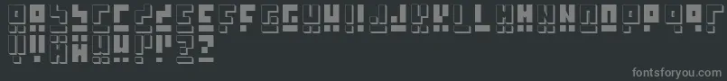 フォントOhJayDker – 黒い背景に灰色の文字