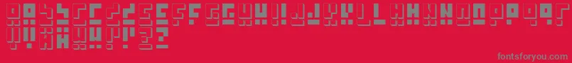 OhJayDker Font – Gray Fonts on Red Background