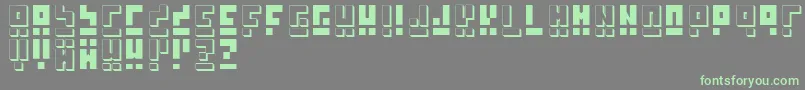 OhJayDker-Schriftart – Grüne Schriften auf grauem Hintergrund