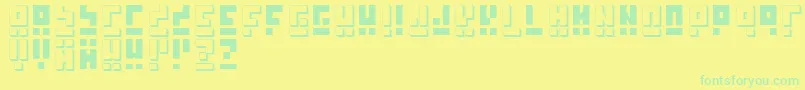 OhJayDker-fontti – vihreät fontit keltaisella taustalla
