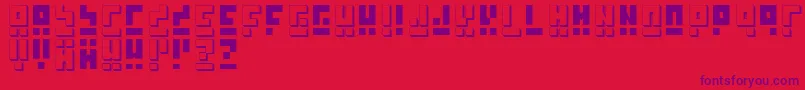 Police OhJayDker – polices violettes sur fond rouge