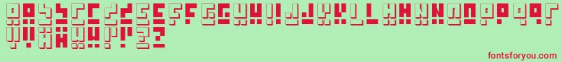 OhJayDker Font – Red Fonts on Green Background