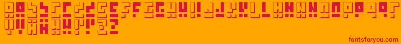 OhJayDker Font – Red Fonts on Orange Background