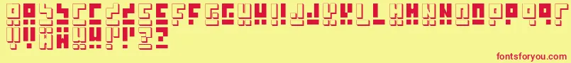 OhJayDker Font – Red Fonts on Yellow Background
