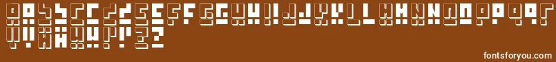 OhJayDker-Schriftart – Weiße Schriften auf braunem Hintergrund