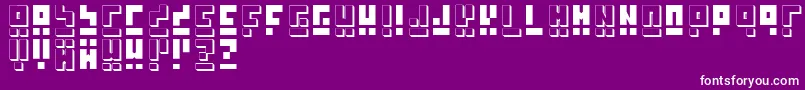 Police OhJayDker – polices blanches sur fond violet