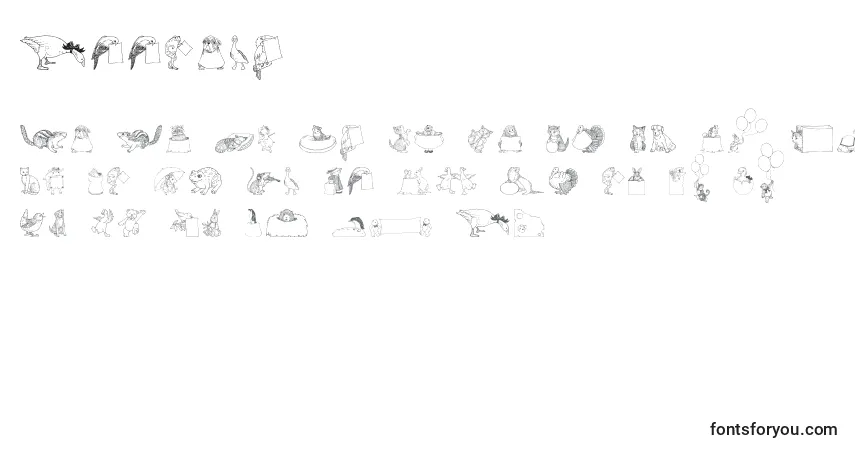 Czcionka Zooland – alfabet, cyfry, specjalne znaki