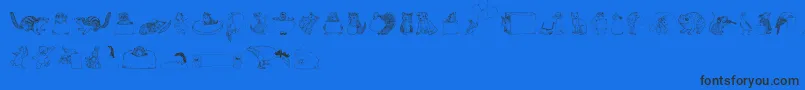 Zooland Font – Black Fonts on Blue Background