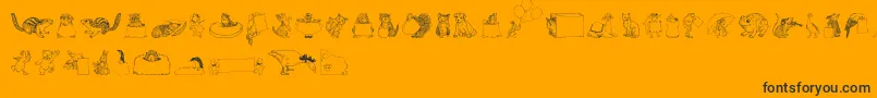 Zooland Font – Black Fonts on Orange Background