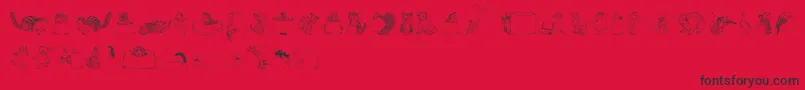 Zooland Font – Black Fonts on Red Background