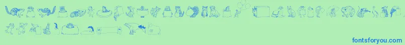 Zooland Font – Blue Fonts on Green Background