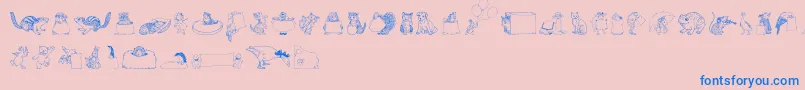 Zooland Font – Blue Fonts on Pink Background
