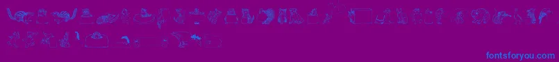 Zooland Font – Blue Fonts on Purple Background