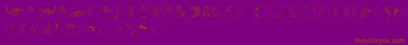 Zooland Font – Brown Fonts on Purple Background