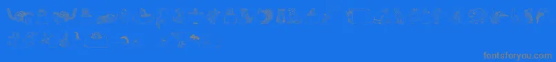 Zooland Font – Gray Fonts on Blue Background