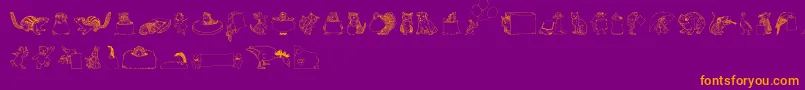 Zooland Font – Orange Fonts on Purple Background