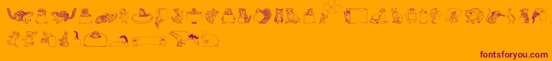 Zooland Font – Purple Fonts on Orange Background