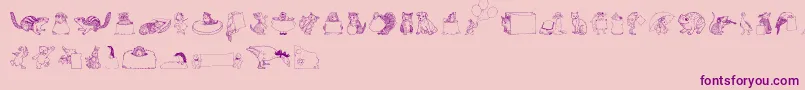 fuente Zooland – Fuentes Moradas Sobre Fondo Rosa