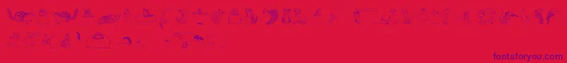 Zooland Font – Purple Fonts on Red Background