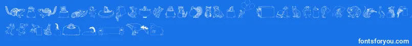 フォントZooland – 青い背景に白い文字