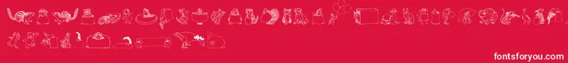 fuente Zooland – Fuentes Blancas Sobre Fondo Rojo