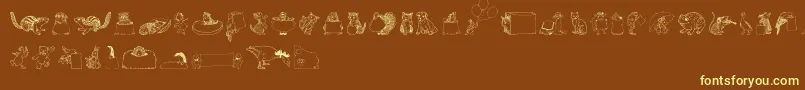 Zooland Font – Yellow Fonts on Brown Background