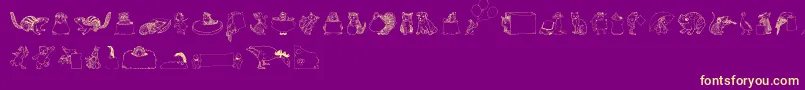 Zooland Font – Yellow Fonts on Purple Background