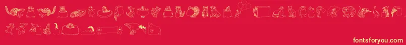 Zooland Font – Yellow Fonts on Red Background