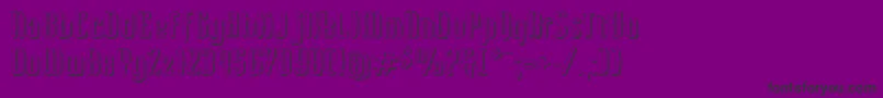 フォントKerata – 紫の背景に黒い文字