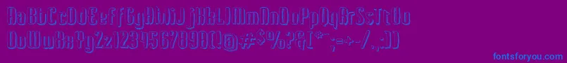 Kerata Font – Blue Fonts on Purple Background