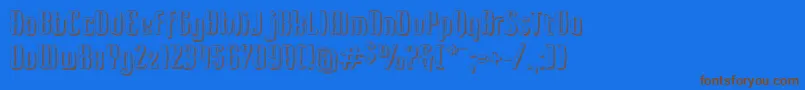 Kerata Font – Brown Fonts on Blue Background