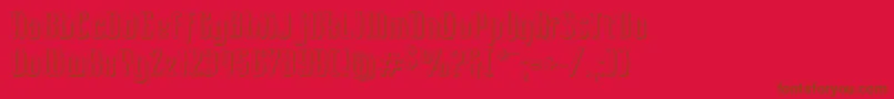 Kerata-fontti – ruskeat fontit punaisella taustalla