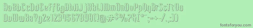 Kerata Font – Gray Fonts on Green Background