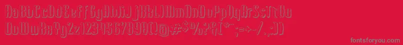 Kerata Font – Gray Fonts on Red Background