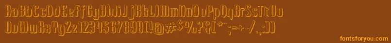Kerata Font – Orange Fonts on Brown Background