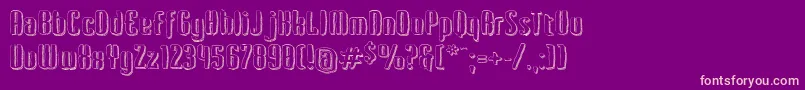 Kerata Font – Pink Fonts on Purple Background
