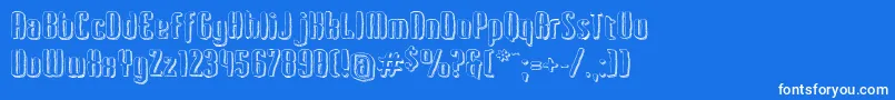 Kerata Font – White Fonts on Blue Background