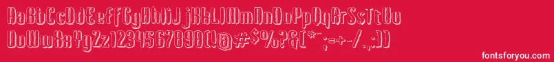 Kerata Font – White Fonts on Red Background