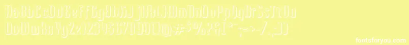 Kerata Font – White Fonts on Yellow Background
