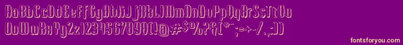 Kerata Font – Yellow Fonts on Purple Background