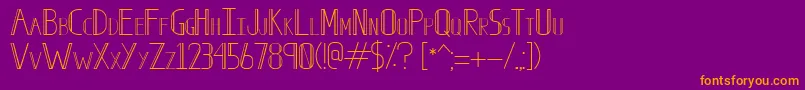 LeonsFontSickCity Font – Orange Fonts on Purple Background