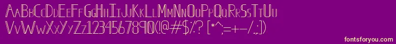 LeonsFontSickCity Font – Yellow Fonts on Purple Background