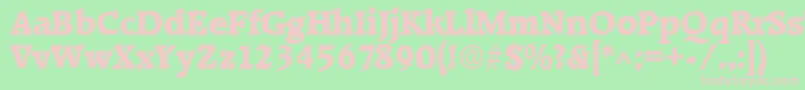 RaleighhBold Font – Pink Fonts on Green Background