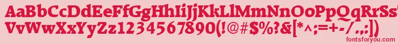 RaleighhBold Font – Red Fonts on Pink Background